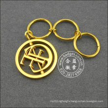 Hollow Gold Printed Key Ring, Promotional Gift (GZHY-KA-043)